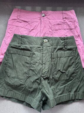 Anthropologie MAEVE - Colette Linen Blend High-Rise Shorts (2x pairs)